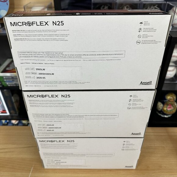 Ansell Microflex Gloves N254 Powder Free 3 Boxes of 100 - Picture 2 of 2